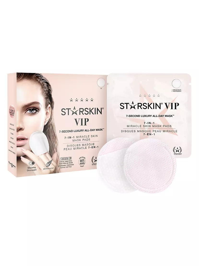 Starskin 7-Second Luxury All-Day Mask 7-In-1 Mirakle Skin 5-Piece Mask Pad Set