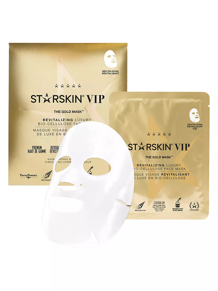 Starskin The Gold Mask Revitalizing Luxury Bio-Cellulose Face Mask