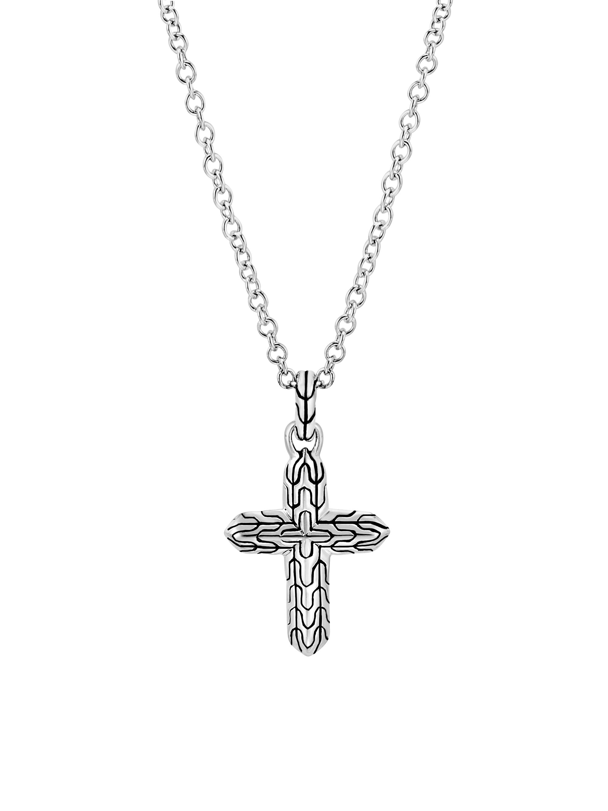John Hardy Women's Classic Chain Sterling Silver Cross Pendant Necklace - Silver
