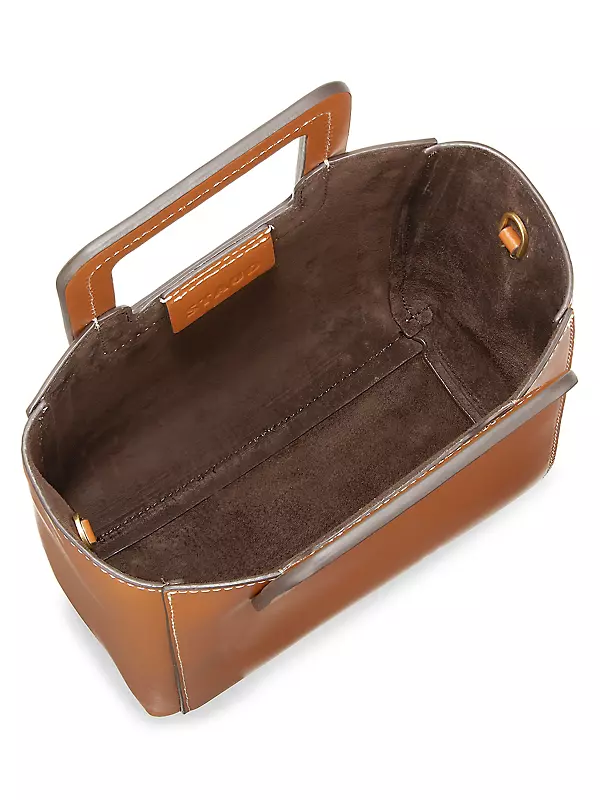 Staud Mini Shirley Leather Bag | Dark Blush