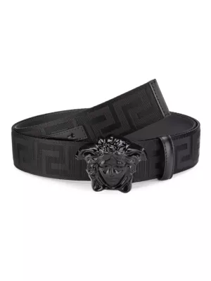 Versace Medusa-buckle detail belt - Black