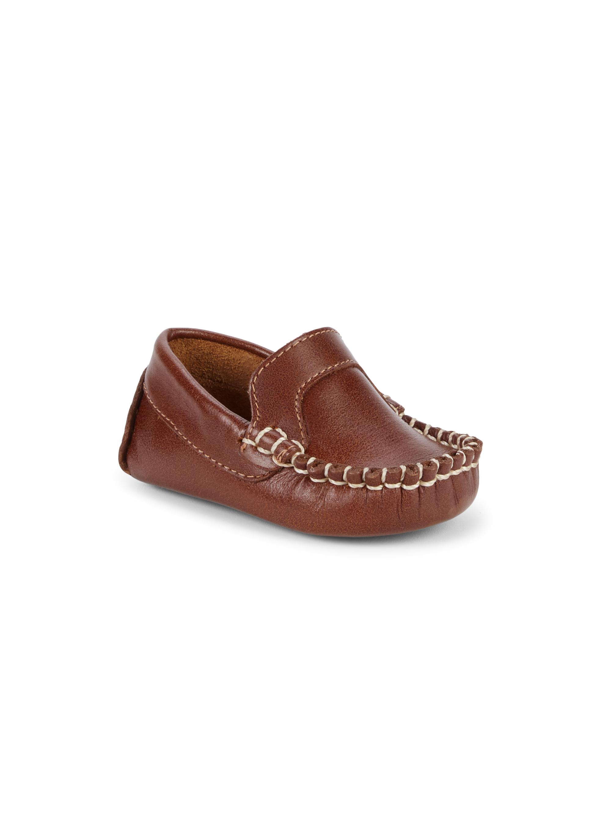 Elephantito Baby's Leather Moccasins - Natural 4 (Baby)