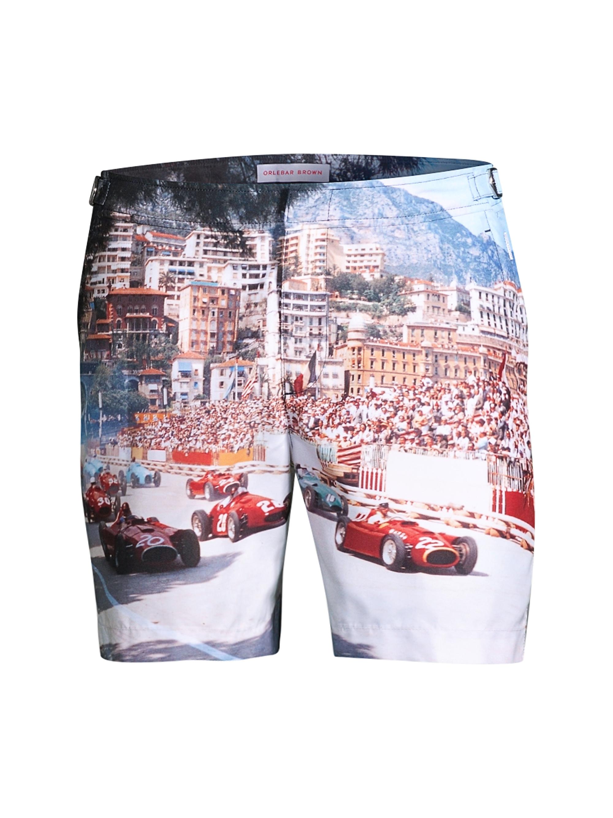 Orlebar Brown Men's Bulldog Photographic Swim Trunks - Start Your Engines