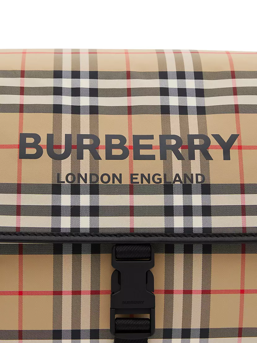 Burberry Check-Print Diaper Bag W/ Changing Mat