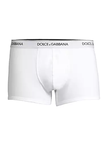 Mens Burberry white Logo Detail Stretch Cotton Boxer Shorts