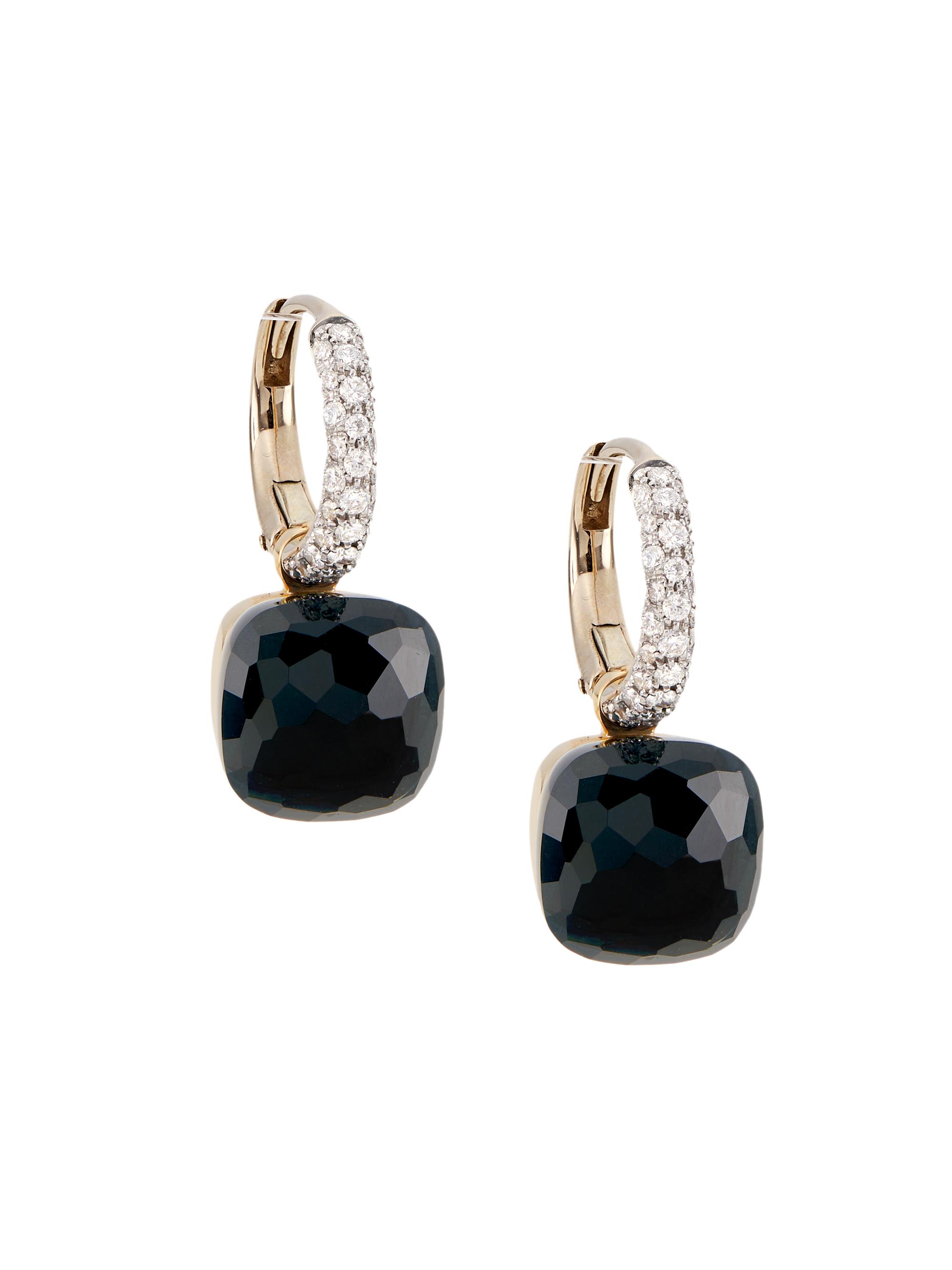 Pomellato Women's Nudo Two-Tone 18K Gold, London Blue Topaz & Diamond Earrings