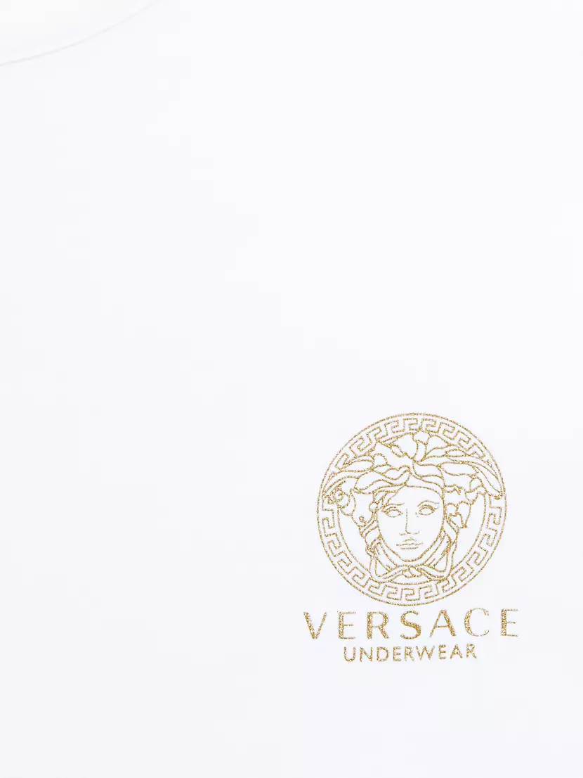 Versace Men's Black Logo-Print T-Shirt, Size Small 1006448-1A04117-2B510 -  Jomashop