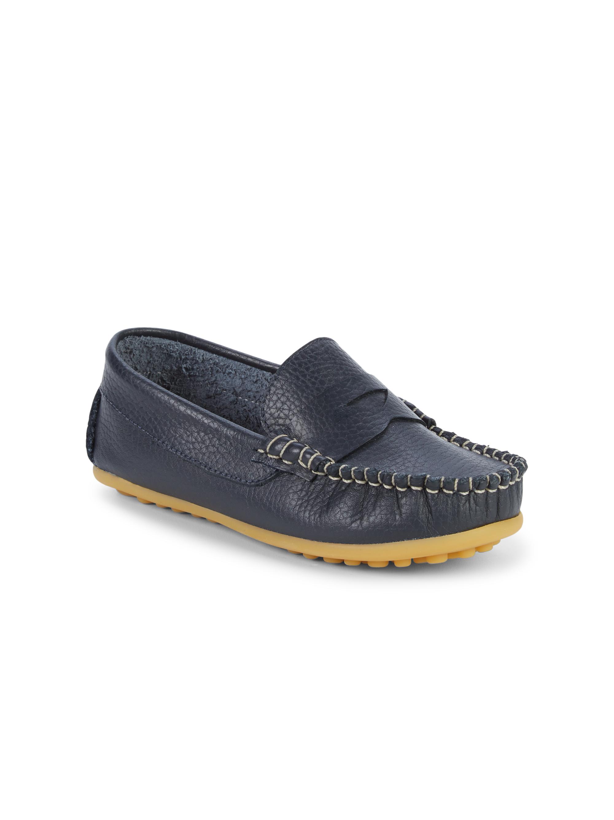 Elephantito Baby's, Little Boy's & Boy's Alex Leather Drivers - Navy 12 (Child)
