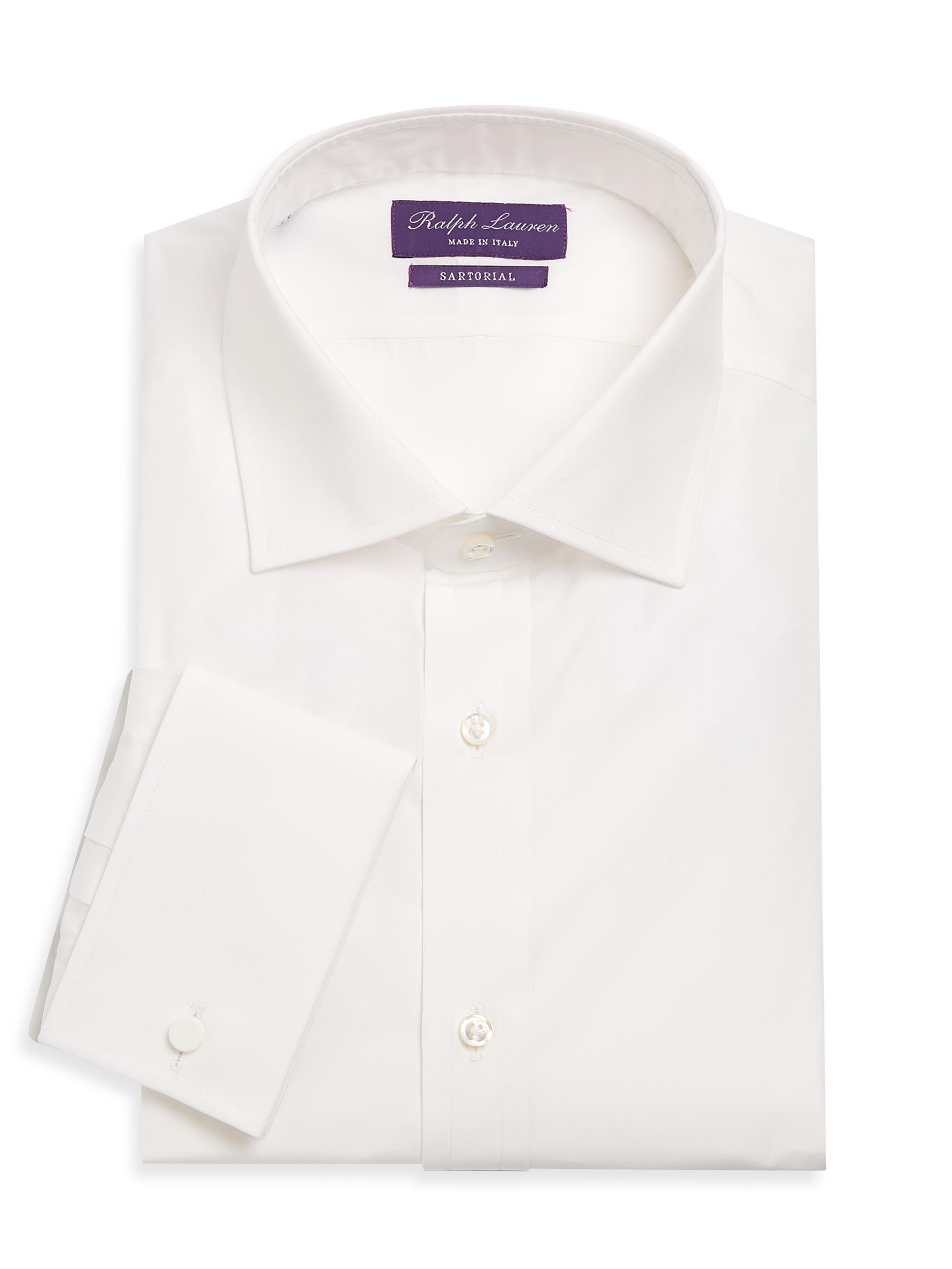 Ralph Lauren Purple Label Men's Aston Cotton Poplin Dress Shirt - White