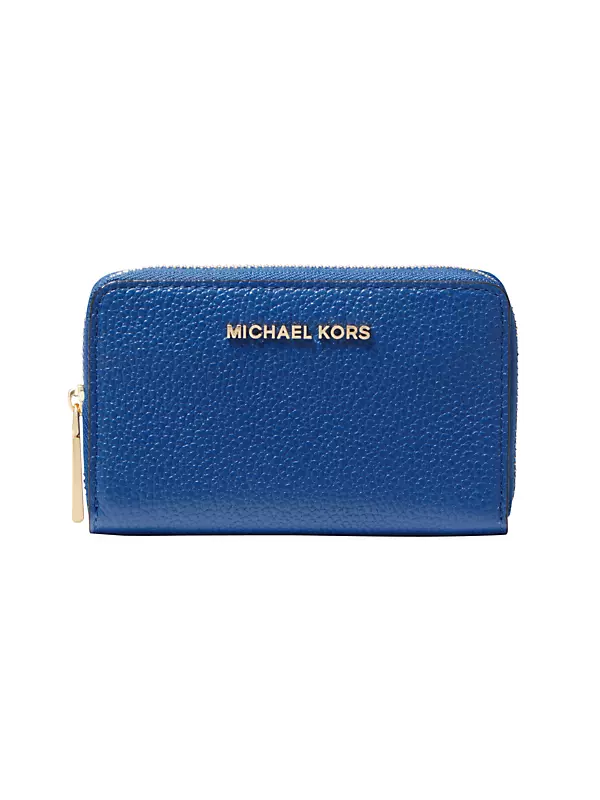 Michael Kors Jet Set Travel Small Leather Top Zip Coin Pouch Jewel