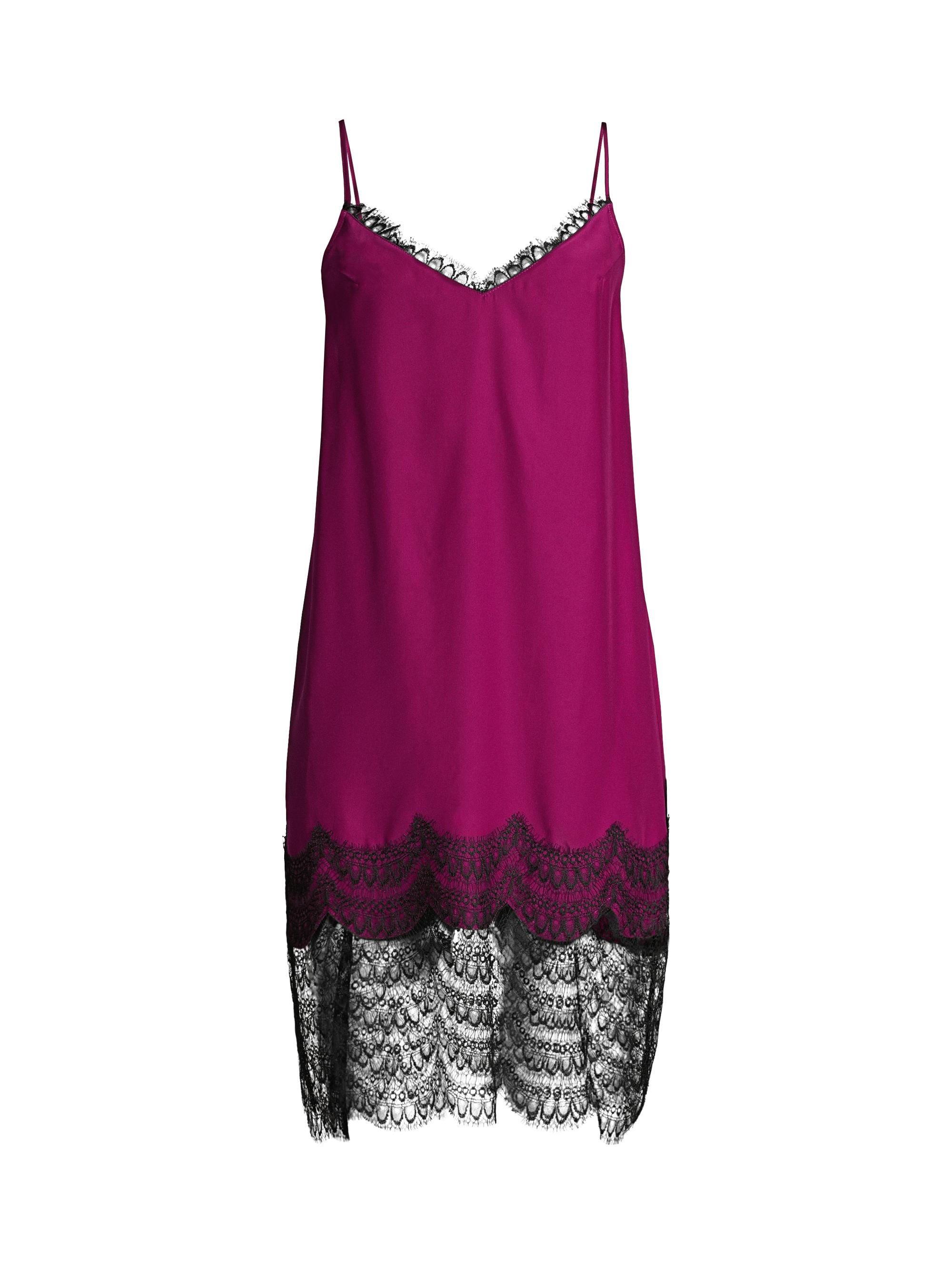 Kiki de Montparnasse Women's Lace Silk Slip - Orchid