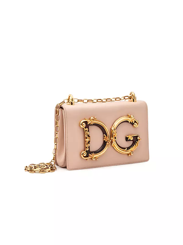 Shop Dolce&Gabbana D&G Girls Leather Shoulder Bag