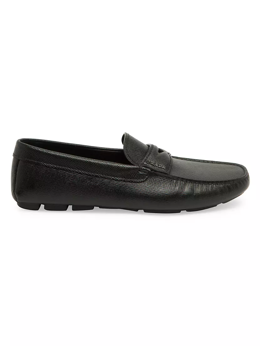 Prada Leather Penny Driving Loafers