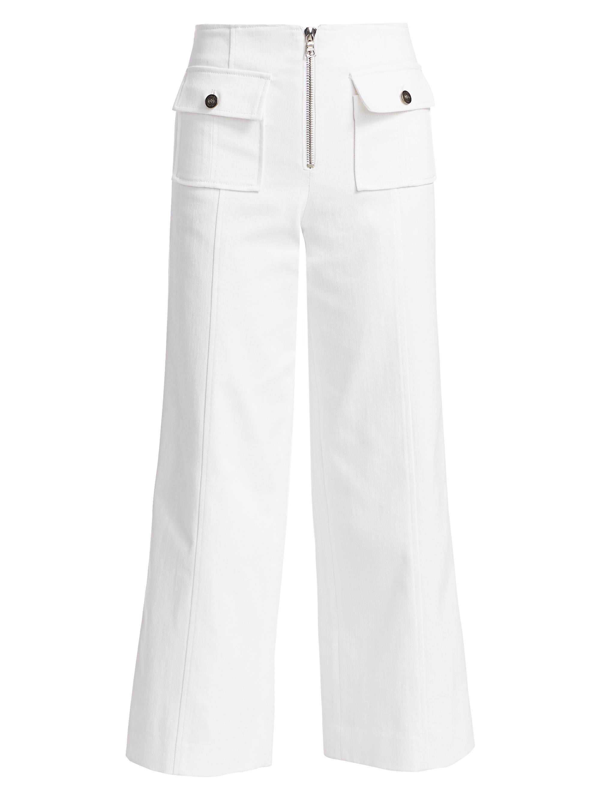 Cinq à Sept Women's Azure Cropped Wide-Leg Pants - White