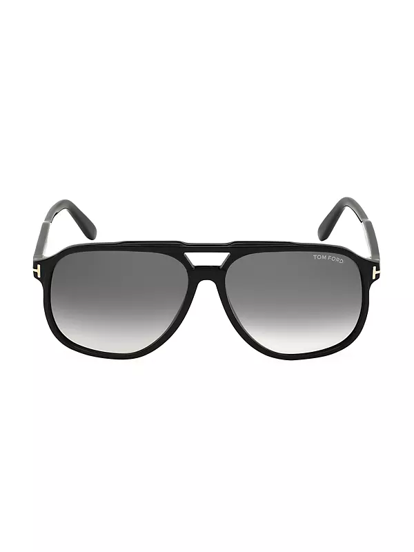 Tom Ford Raoul 62mm Aviator Sunglasses Black