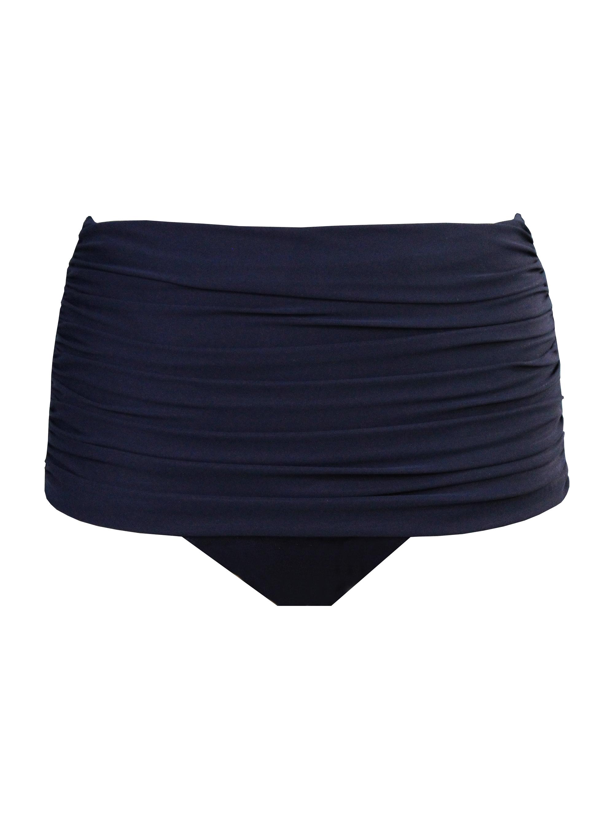 Miraclesuit Swim Women's Norma Shirred Hi-Rise Bikini Bottom - Midnight