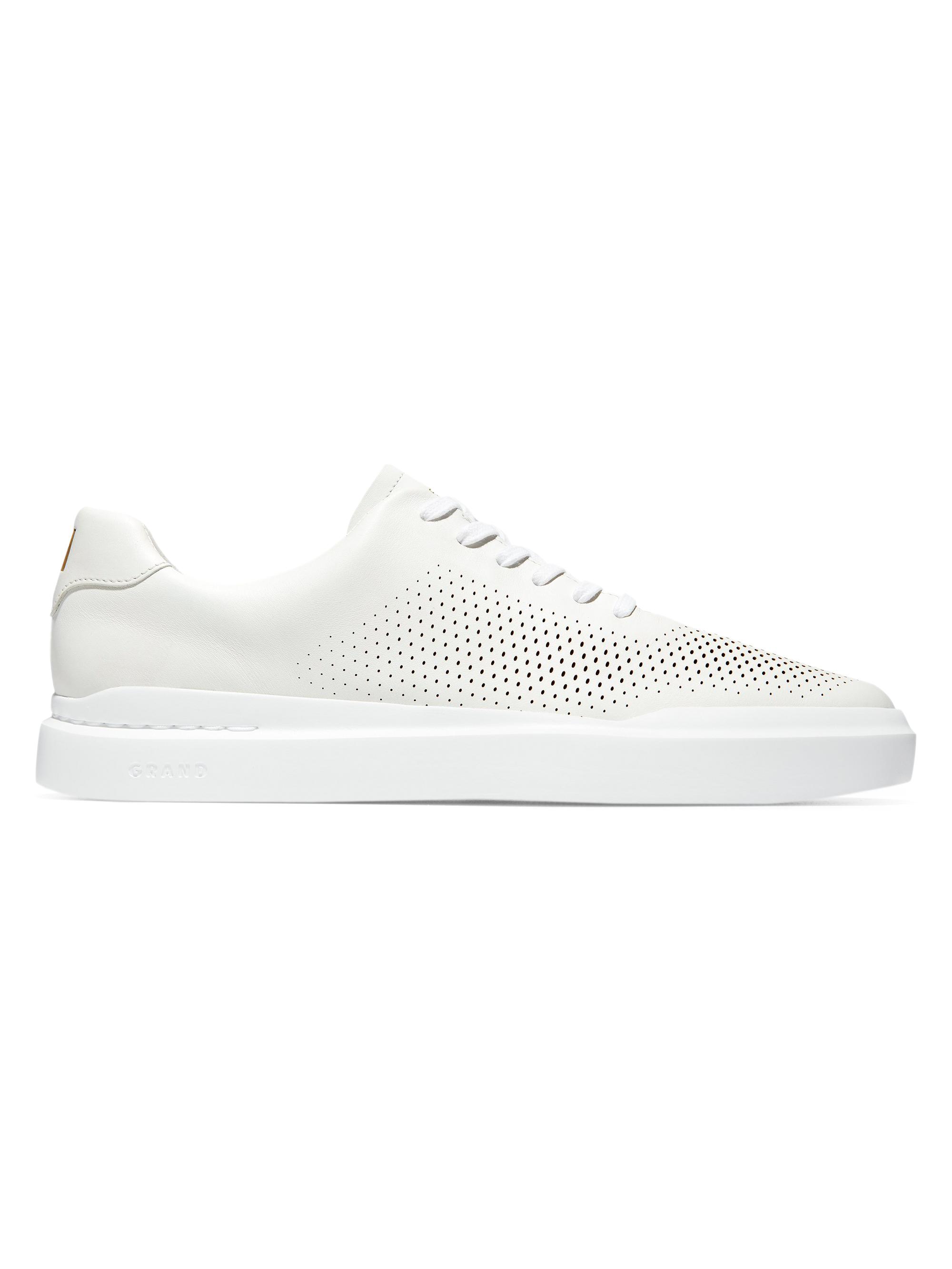 Cole Haan Men's Grand Pro Rally Lasercut Leather Sneakers - White