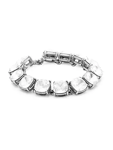 Silvertone Crystal Stone Headlite Bracelet