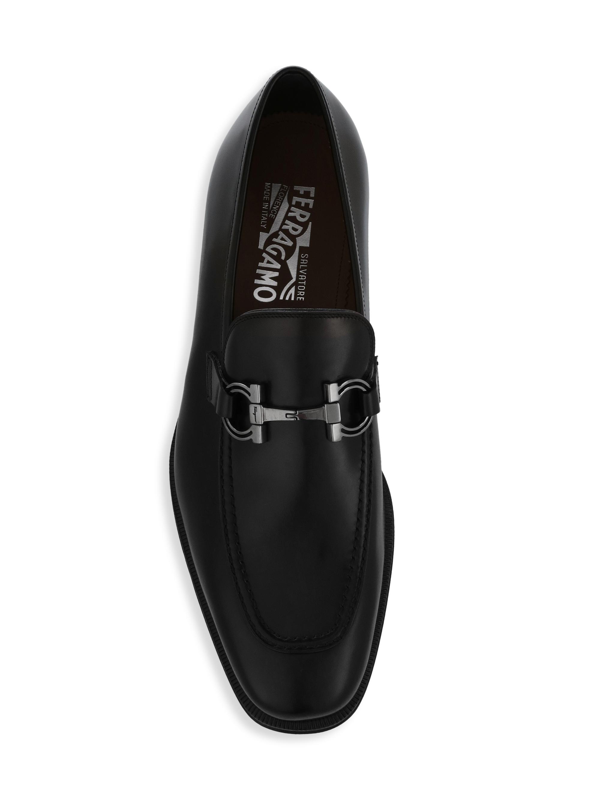 Men\'s Seattle Gancini Bit Leather Loafers - Nero - Size 6 FERRAGAMO Seattle Gancini Bit Leather Loafers | Saks Fifth  main image 3
