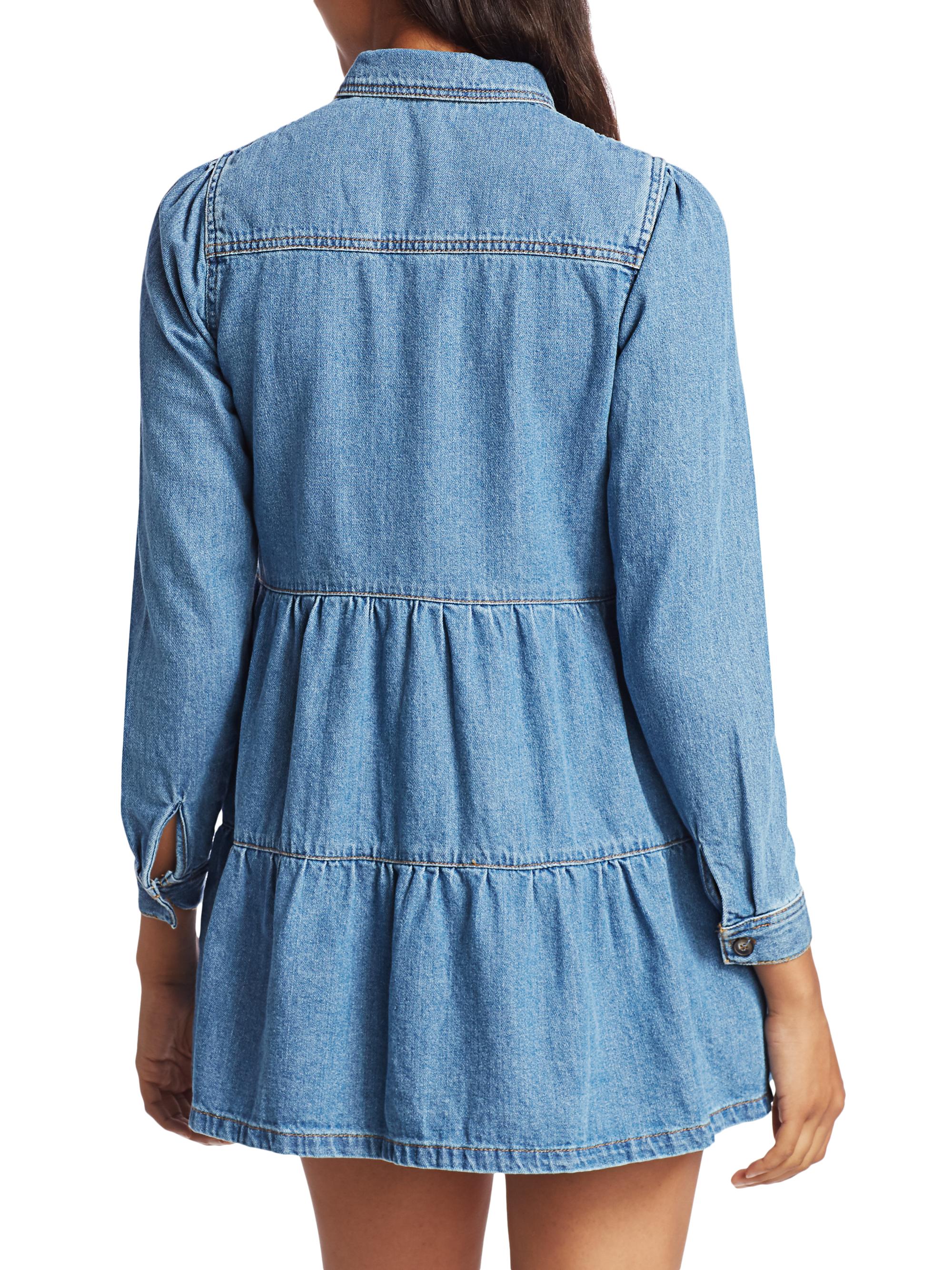 free people nicole denim shirt dress Free People Nicole Denim Shirt Dress S (4-6)