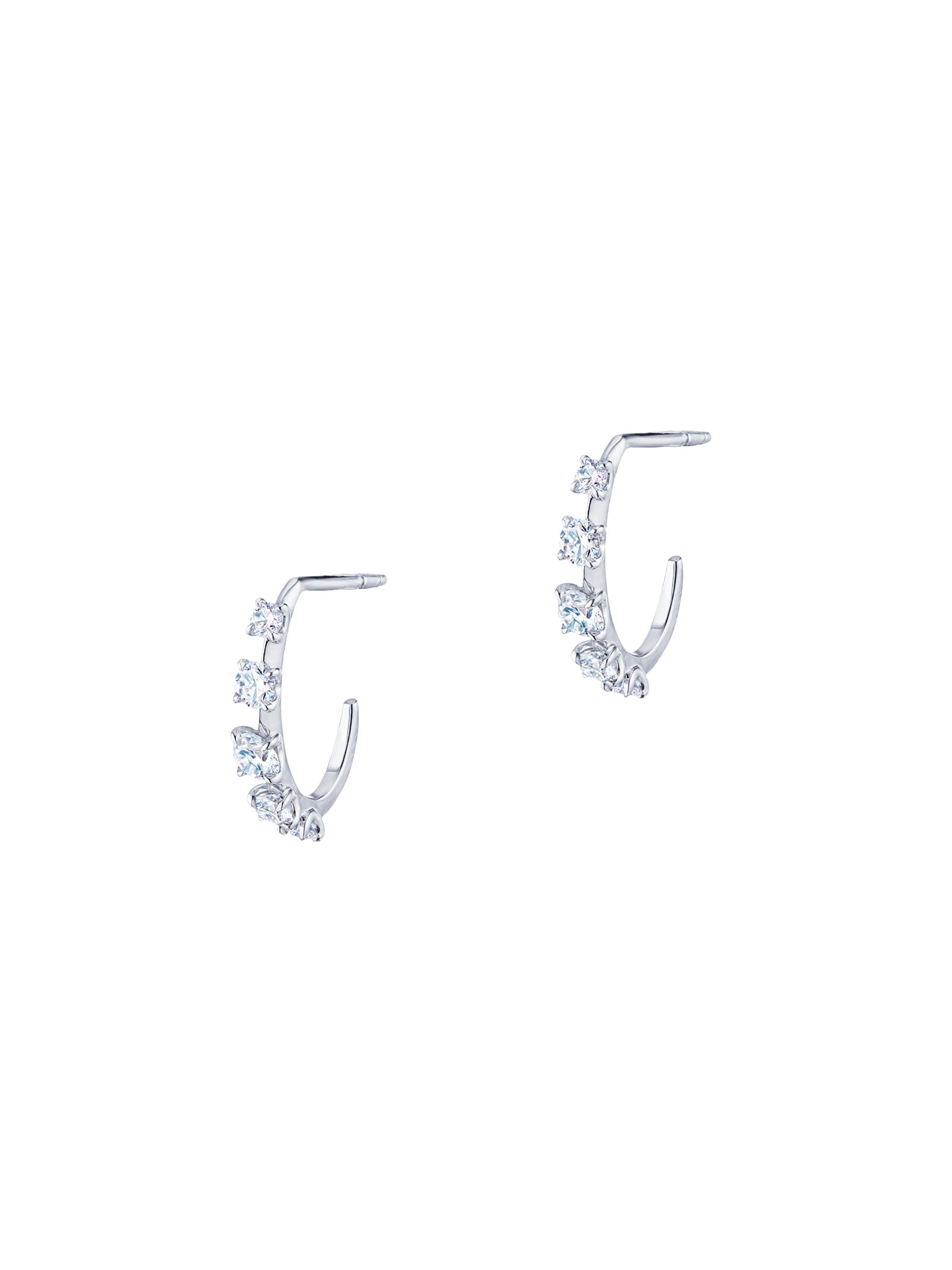 Kwiat Women's Starry Night 18K White Gold & Diamond Petite Hoop Earrings - White Gold