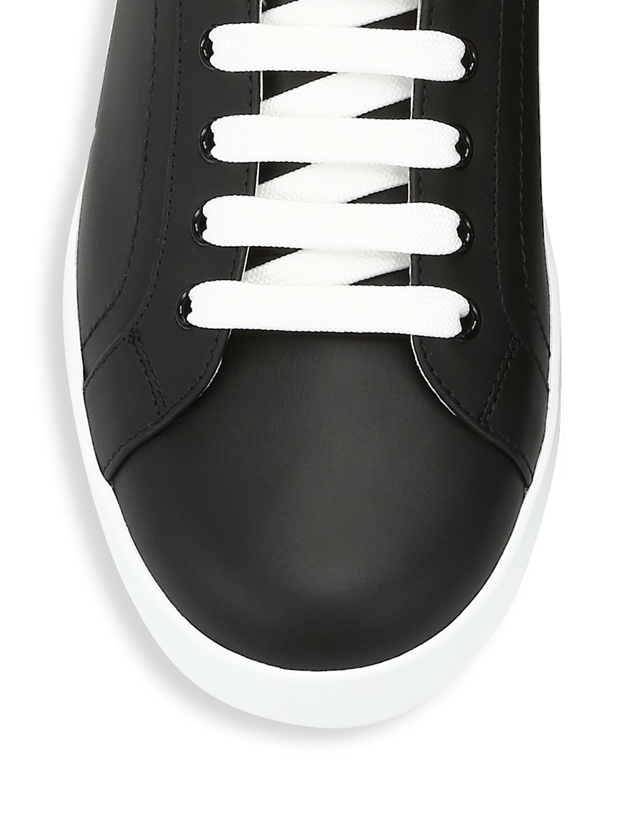 Dolce&Gabbana Portofino Leather Sneakers | Saks Fifth Avenue