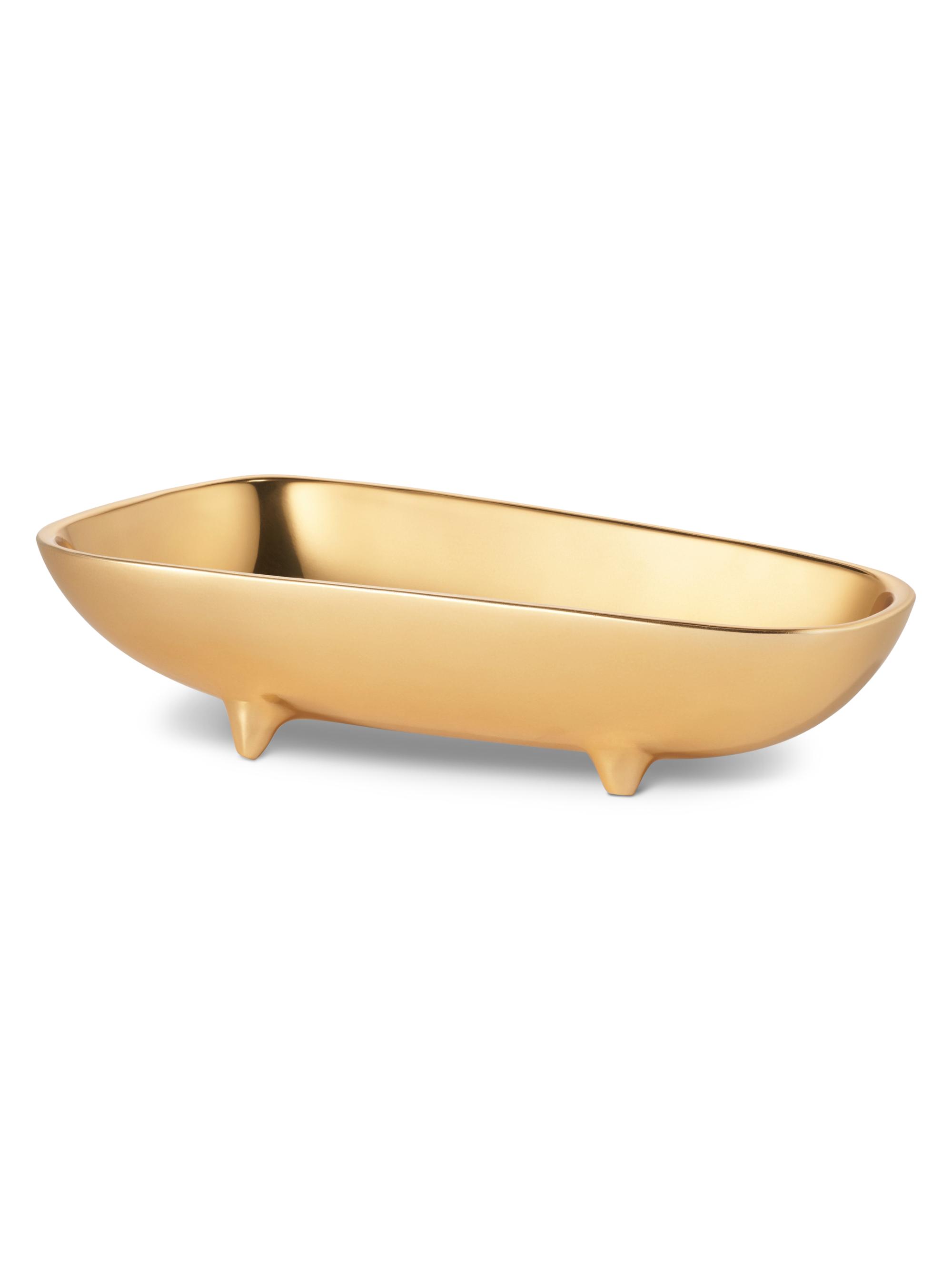 Aerin Small Valerio Footed Bowl - Brass