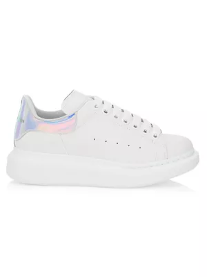 Alexander McQueen Oversized chunky leather sneakers - White