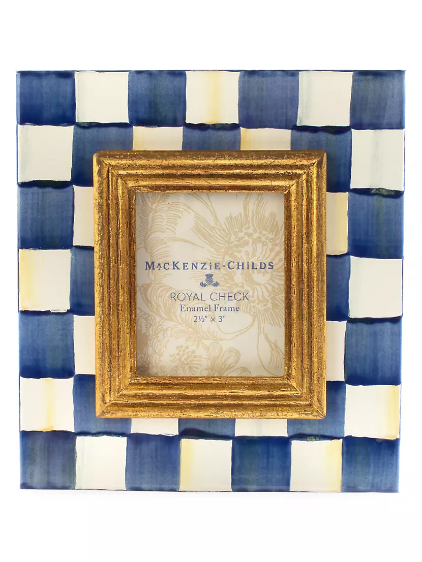 MacKenzie-Childs  Royal Check Enamel 4 x 6 Frames - Set of 2