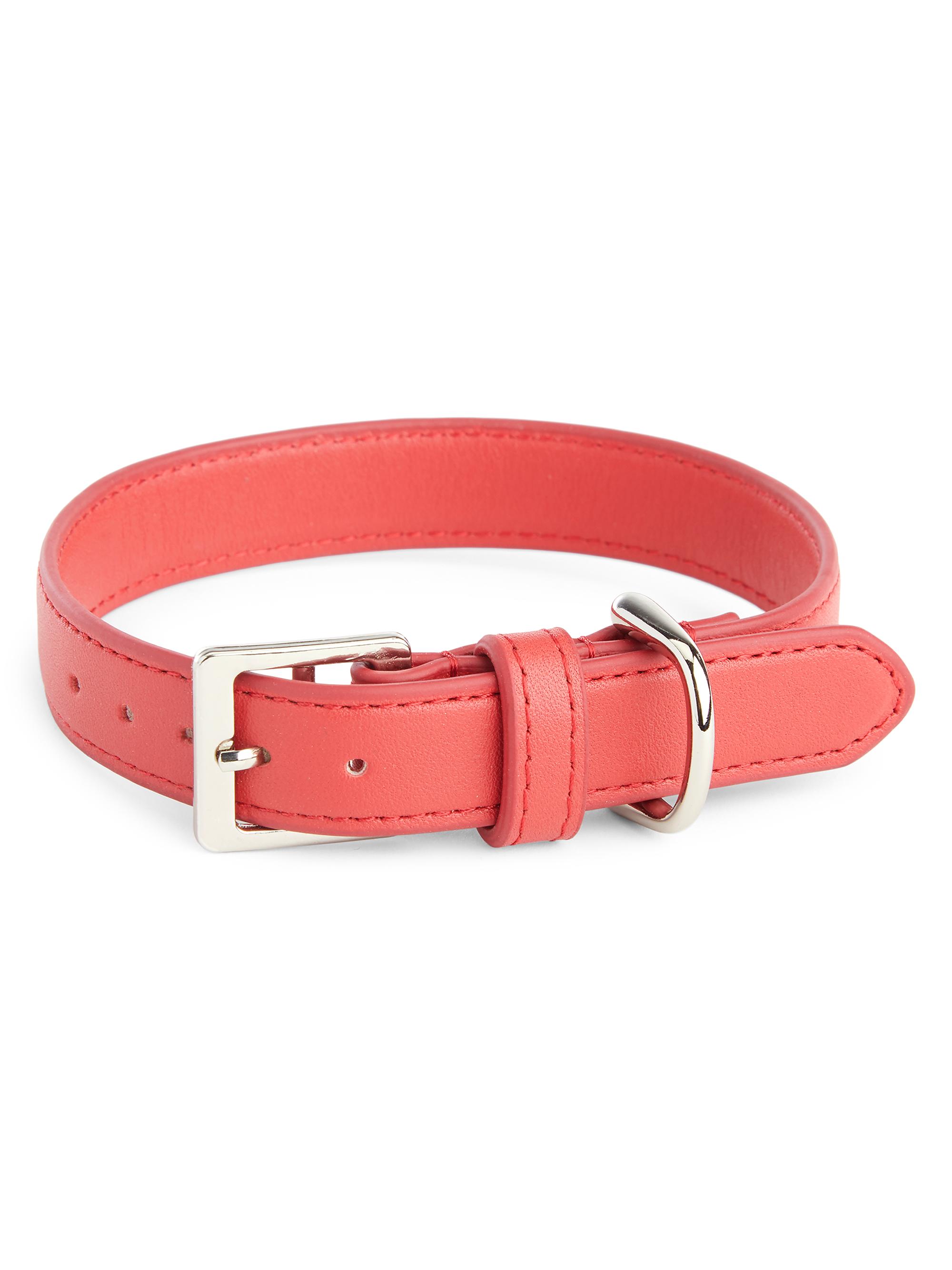 Royce New York Small Leather Dog Collar - Red