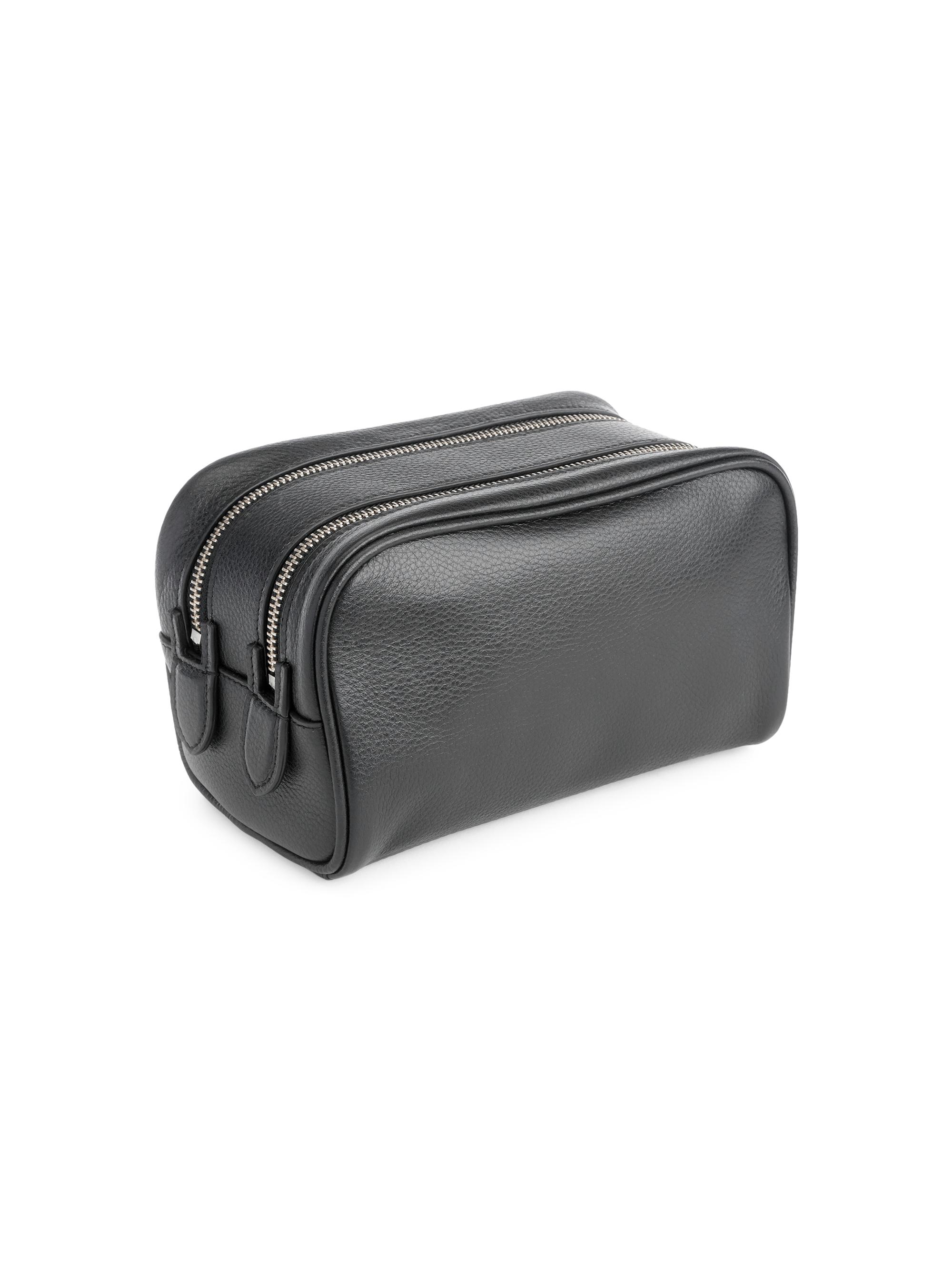 Royce New York Double Zip Leather Toiletry Bag | Saks Fifth Avenue