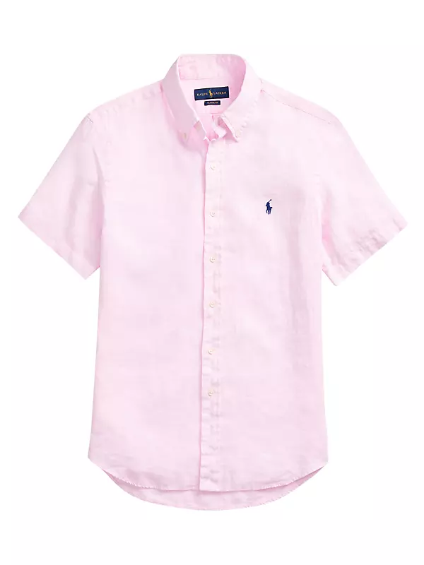 Shop Polo Ralph Lauren Classic-Fit Short-Sleeve Linen Shirt | Saks