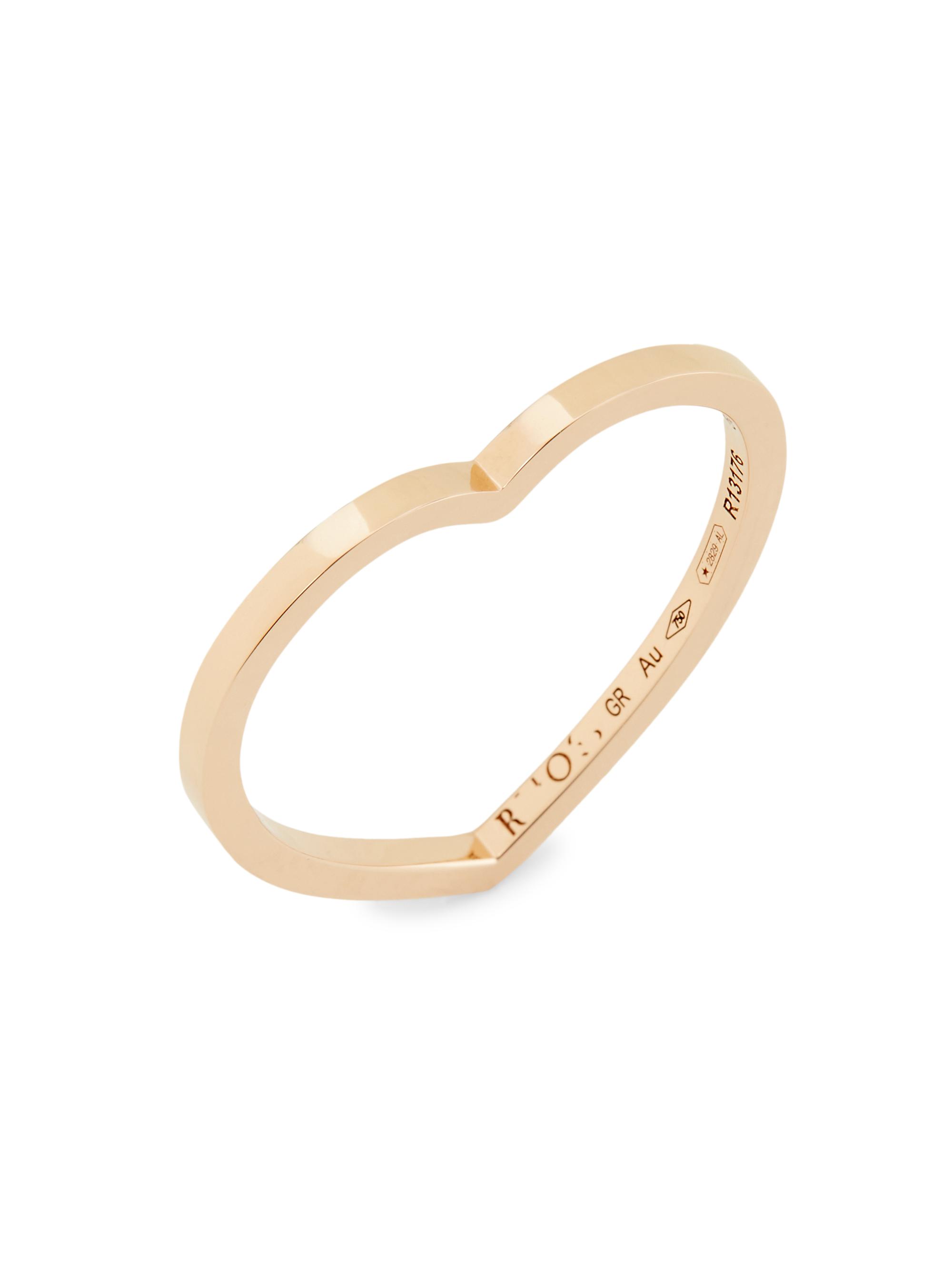 Repossi Women's Antifer 18K Rose Gold Heart Ring - Pink Gold