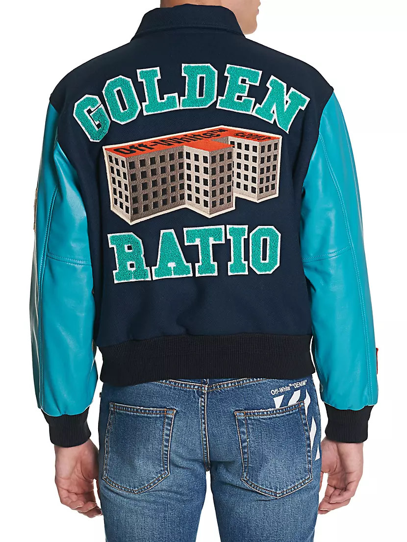 Off White Golden Ratio Varsity Jacket
