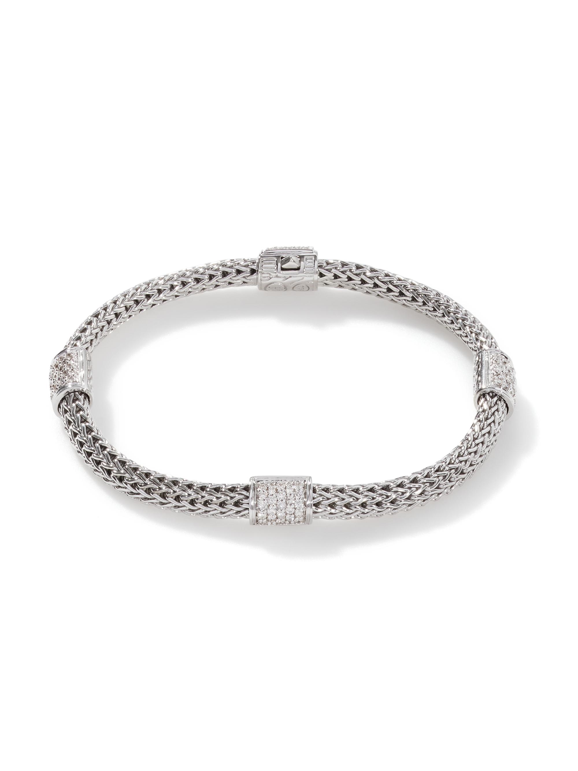 John Hardy Women's Icon Sterling Silver & 0.75 TCW Diamond Bracelet/5MM - Silver