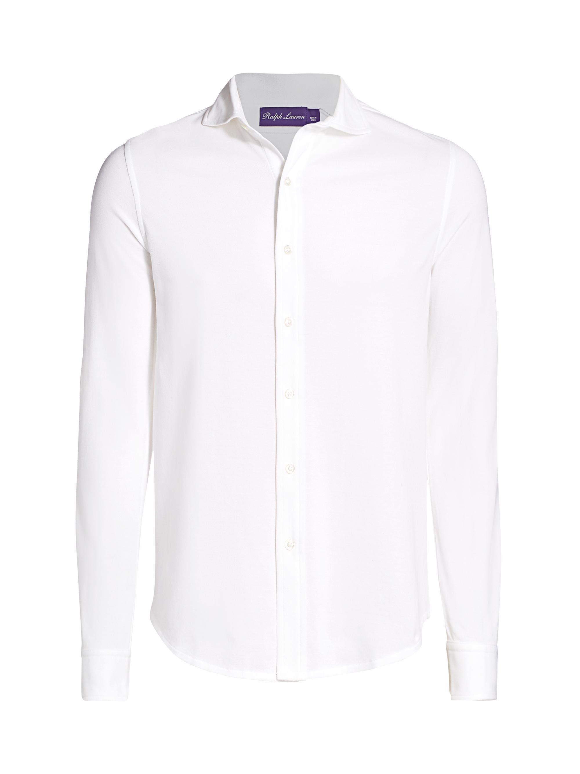 Ralph Lauren Purple Label Men's Down Collar Shirt - White