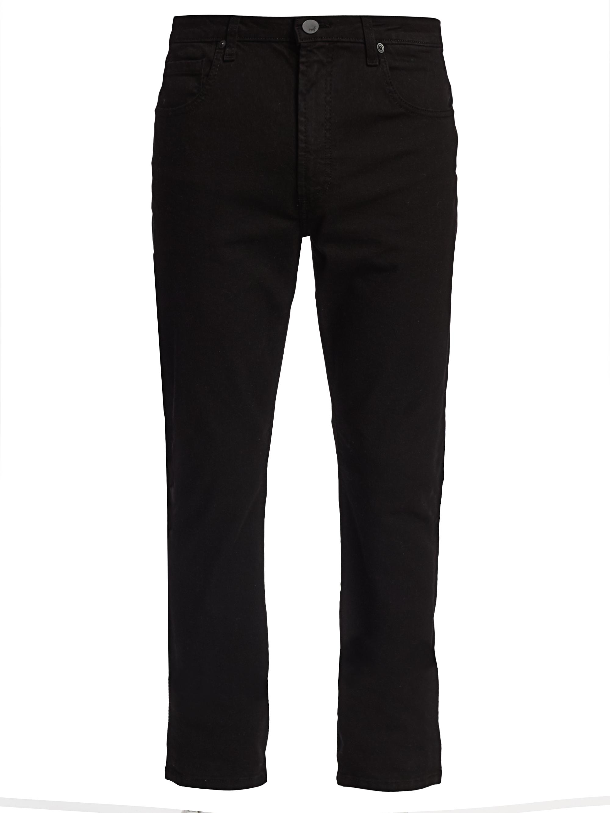 Monfrère Men's Deniro Stretch Japanese Slim-Straight Jeans - Noir