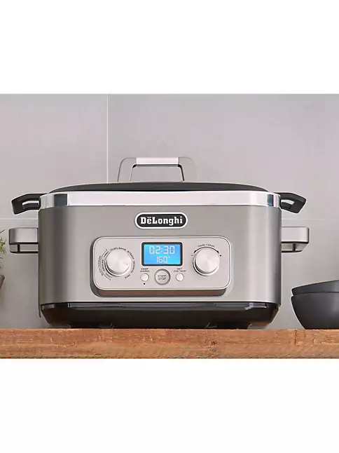 De'Longhi 5-Quart Stainless Steel Square Slow Cooker at