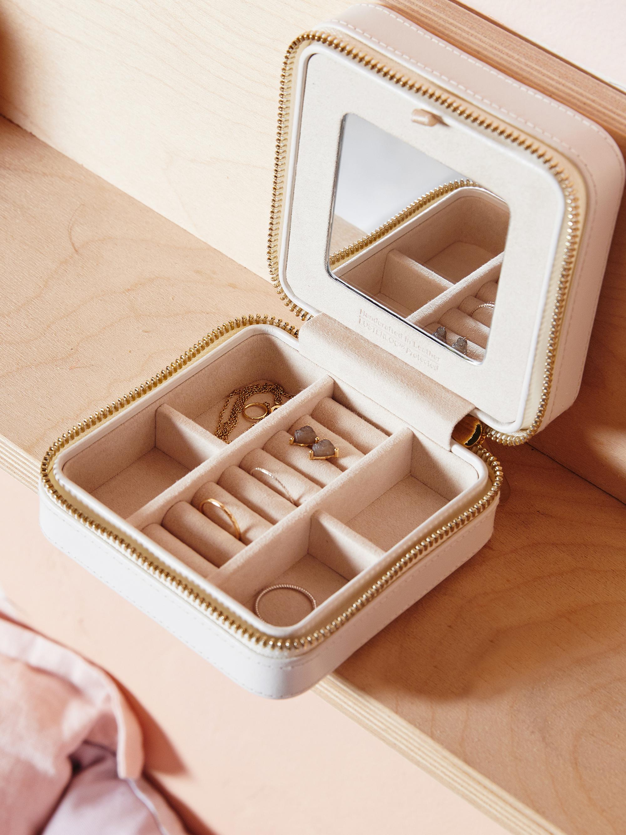 WOLF Maria Square Quilted Leather Zip Jewelry Case | Saks Fifth Avenue