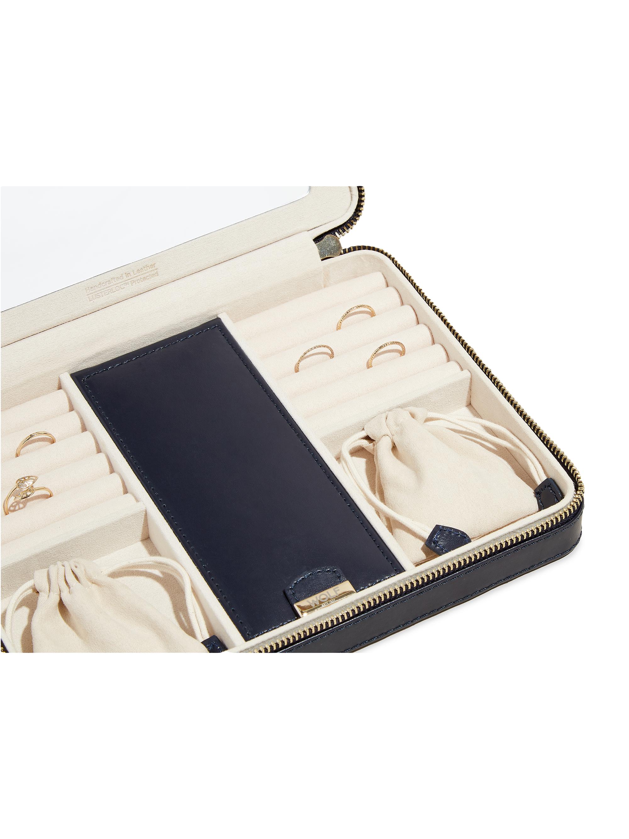 ✨【未使用品】マンウィズ WOLF-TECH JK ネイビー 収納袋付きSサイズ Wolf Maria Large Quilted Leather Zip Jewelry Case | Saks Fifth Avenue