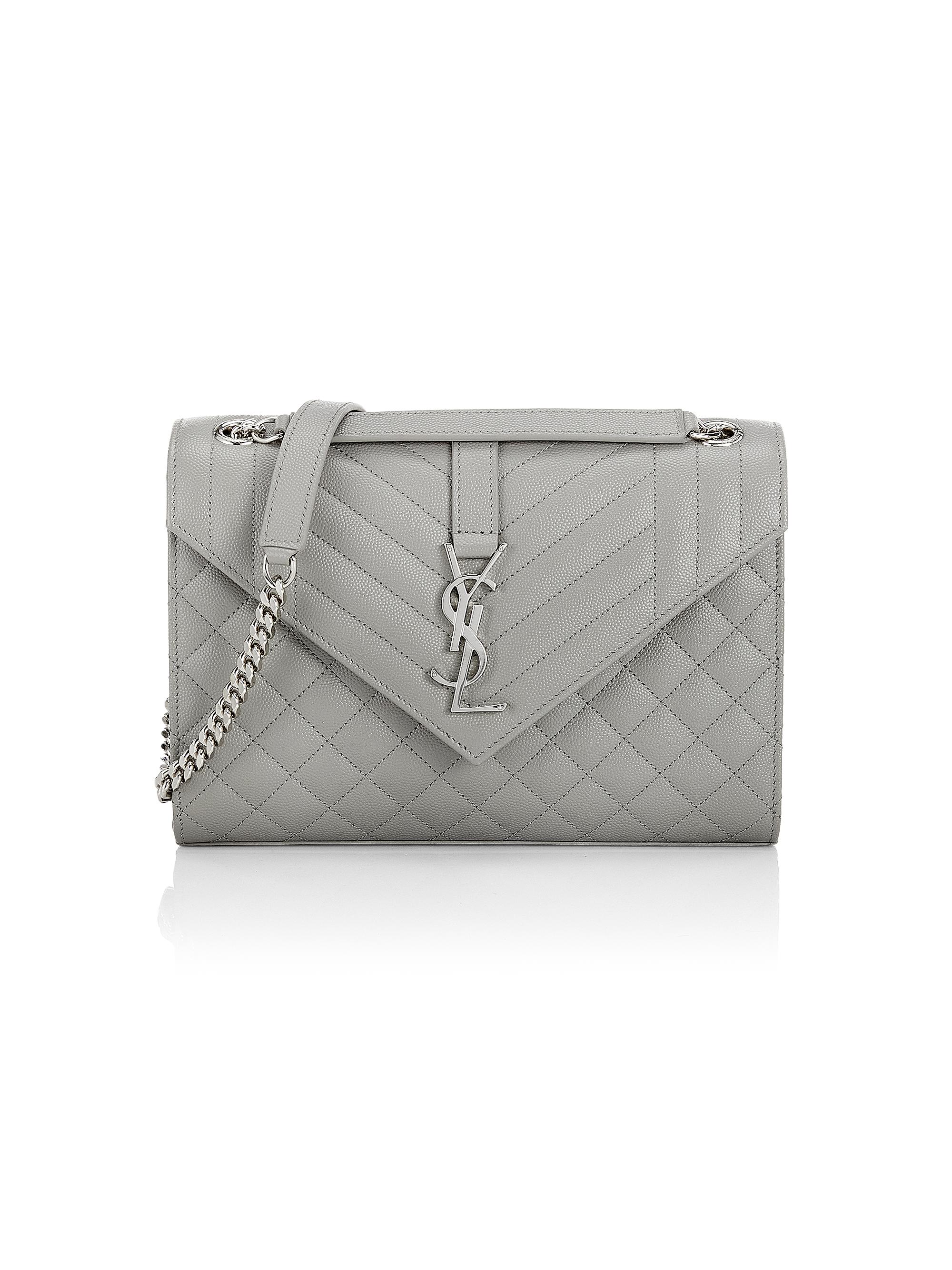 Saint Laurent Women's  Envelope Monogram Matelassé Leather Shoulder Bag - Nero Multi