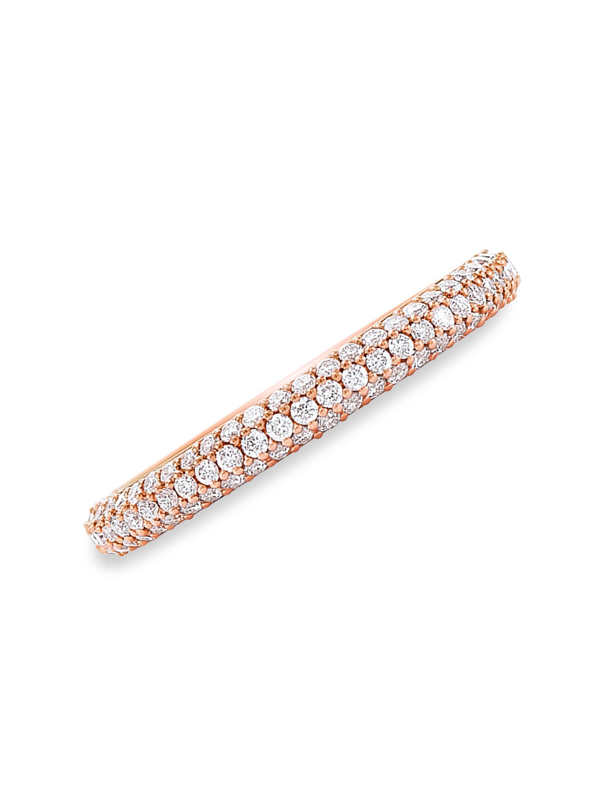 Kwiat Women's Moonlight 18K Rose Gold & Diamond Pavé Slim Ring - Rose Gold