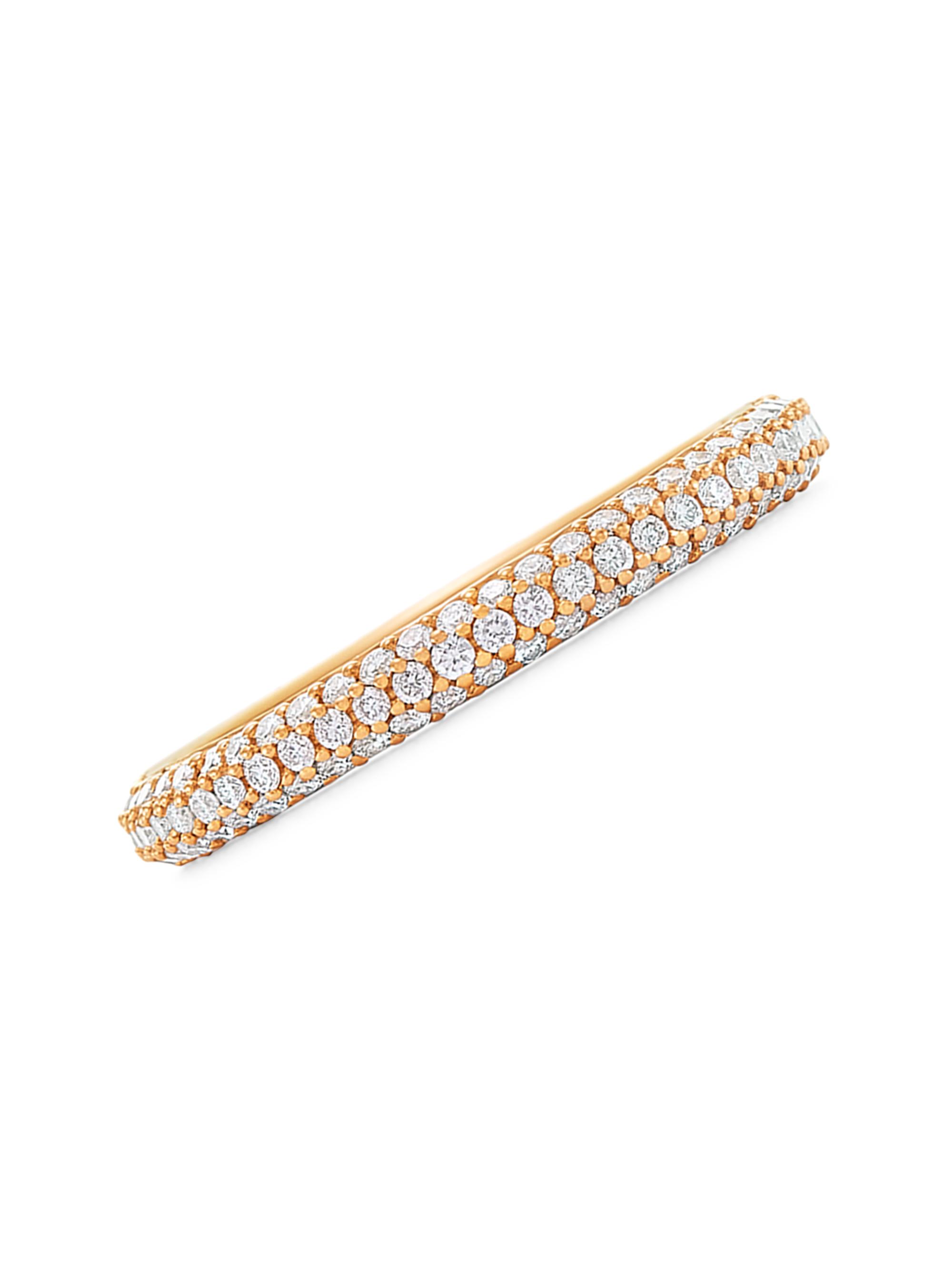 Kwiat Women's Moonlight 18K Yellow Gold & Diamond Pavé Slim Ring - Yellow Gold