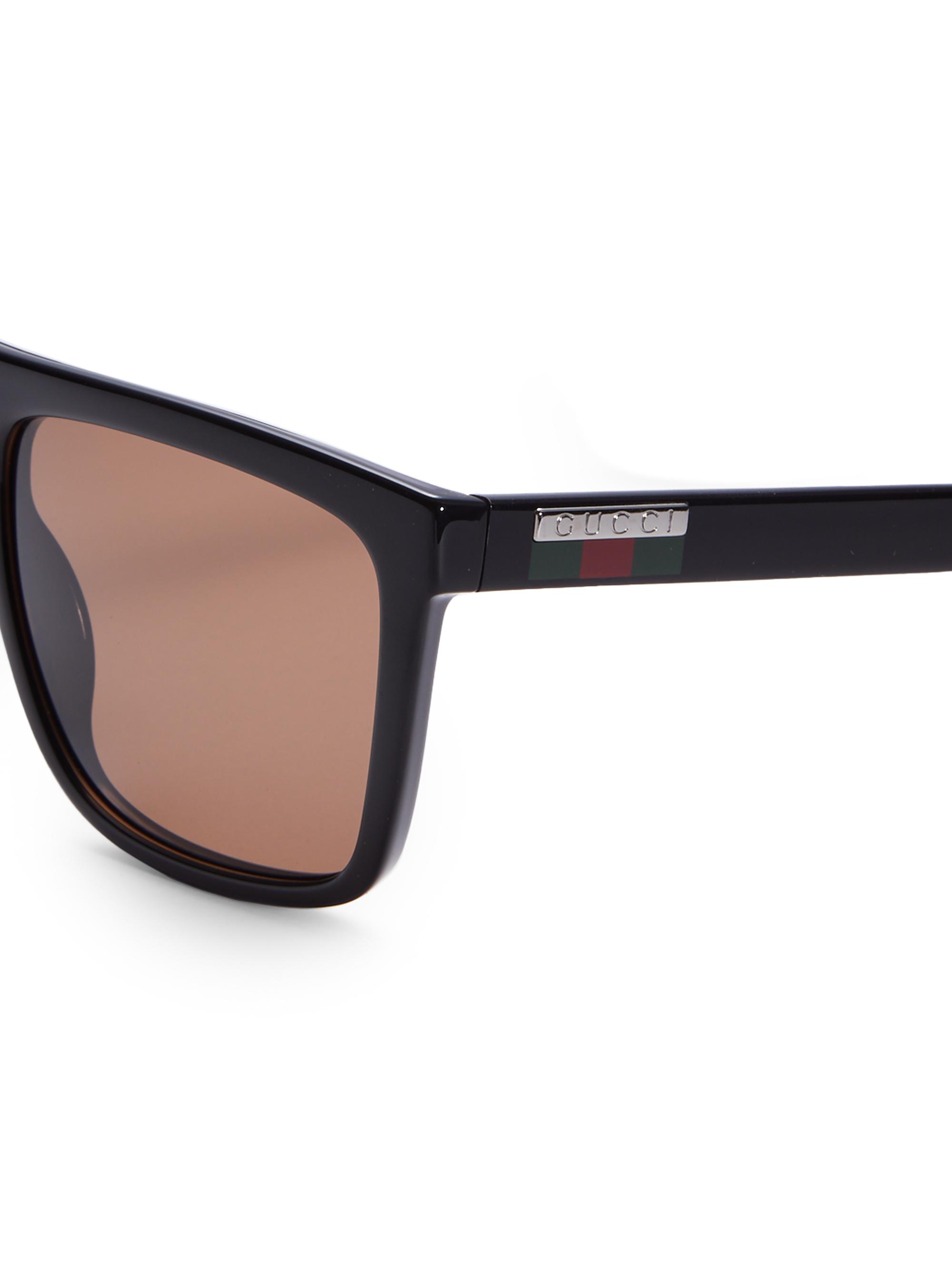 Gucci 59MM Rectangular Injection Sunglasses | Saks Fifth Avenue