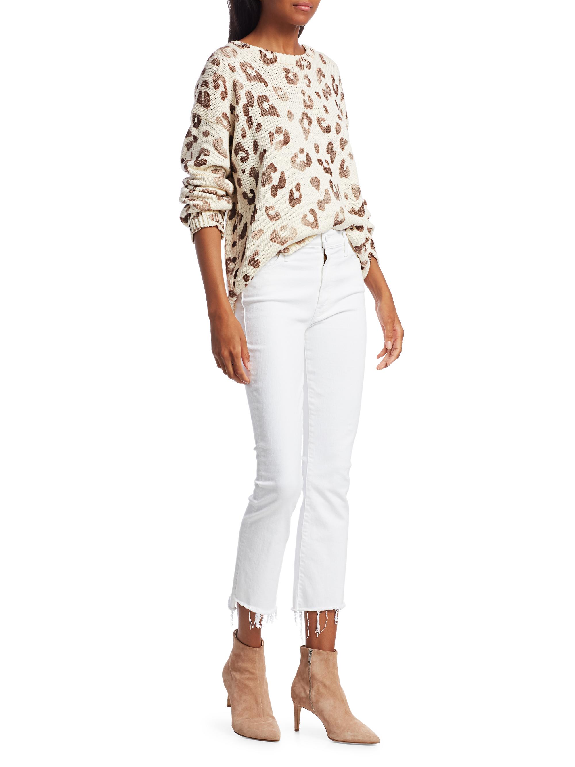 The Insider High-Rise Step Frayed-Hem Stretch Boot-Cut Jeans