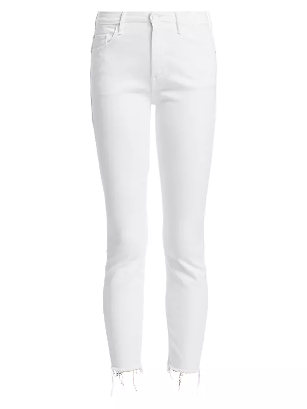 The Looker High-Rise Ankle Skinny Fray Hem Jeans