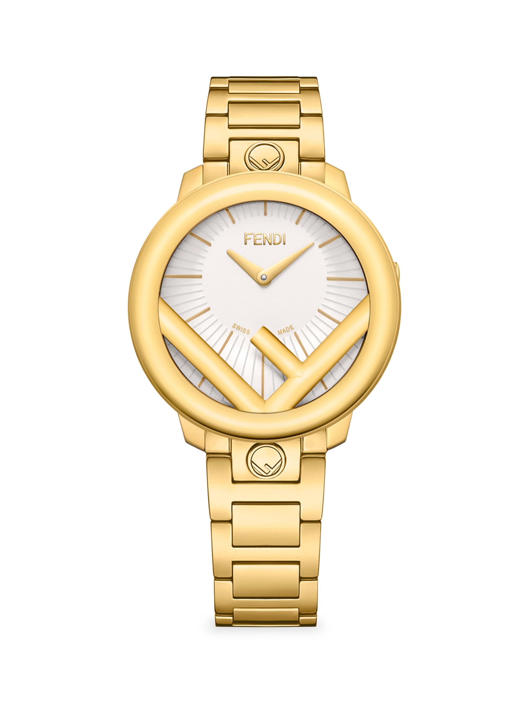 Fendi Timepieces Men's Run Away Yellow Gold Bracelet Watch - Gold Multi