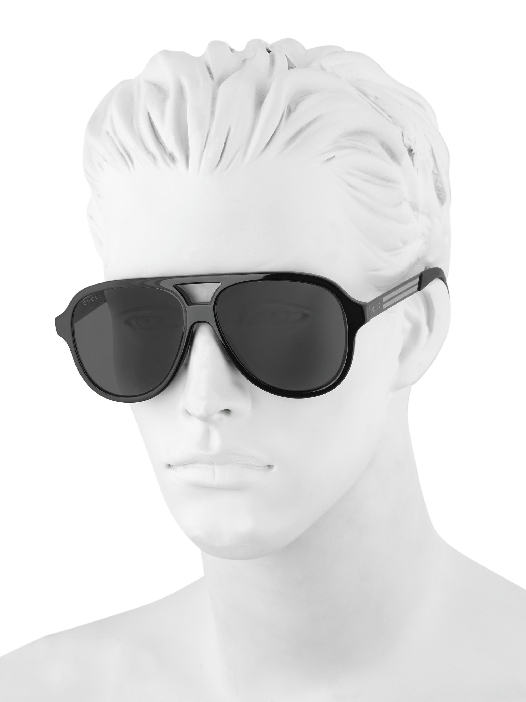 gucci sunglasses aviator black