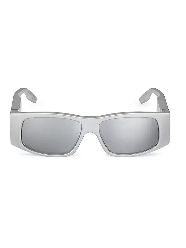 Off-White Andy 53mm Rectangular Sunglasses Blue Dark