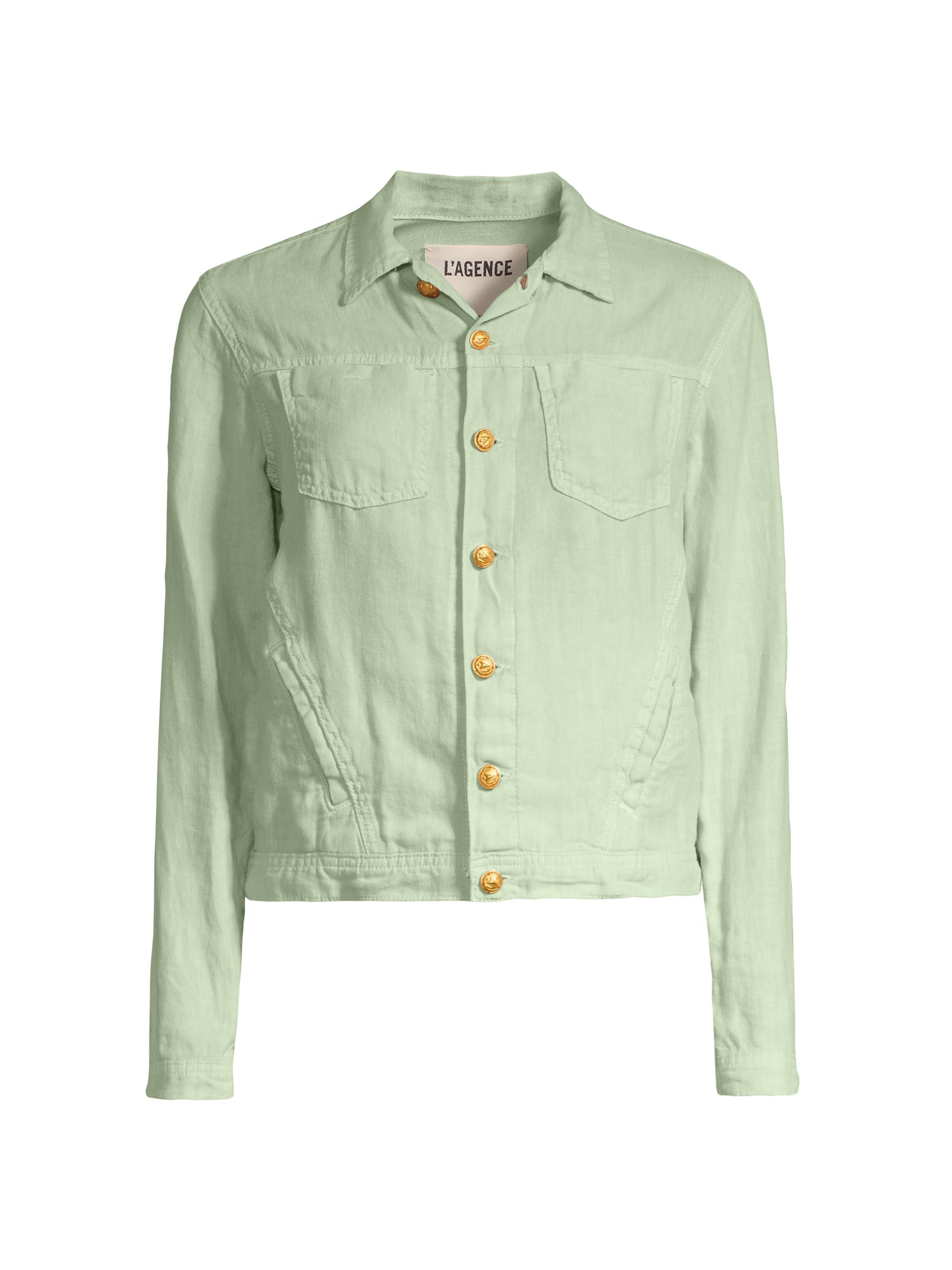 L'AGENCE Women's Celine Linen Jacket - Soft Mint